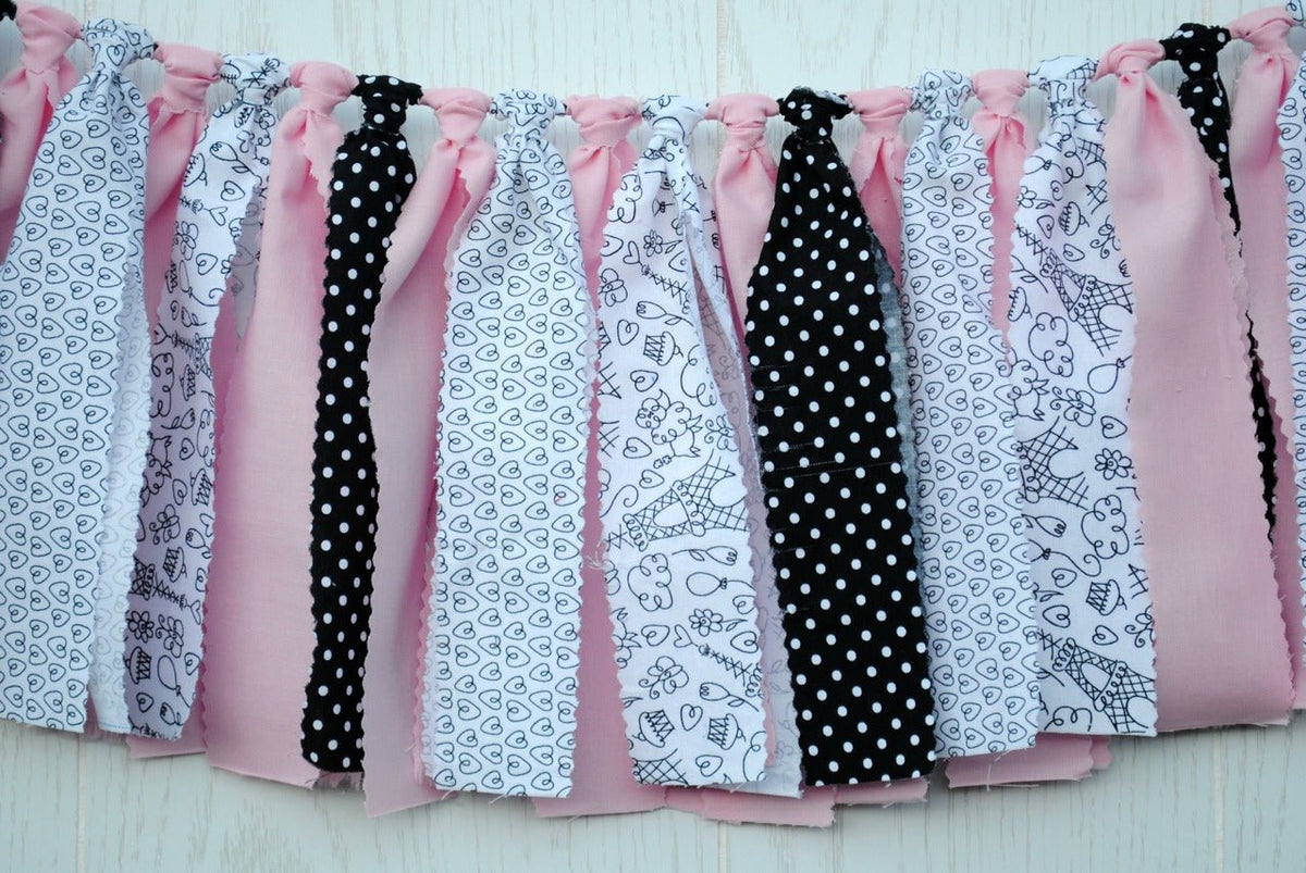 Springtime in Paris Fabric Bunting - FREE Shipping - The Party Teacher