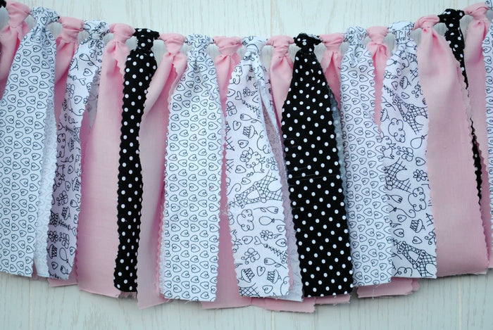 Springtime in Paris Fabric Bunting - FREE Shipping - The Party Teacher