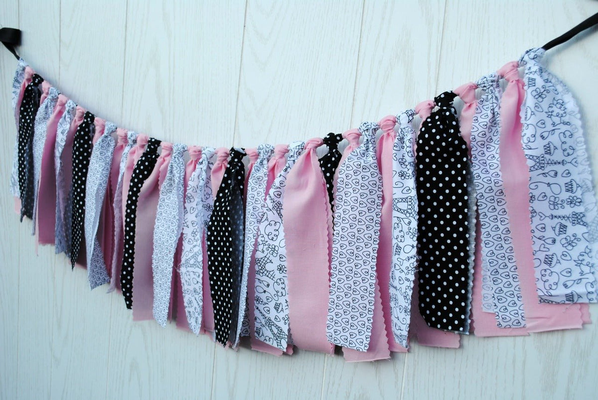 Springtime in Paris Fabric Bunting - FREE Shipping - The Party Teacher