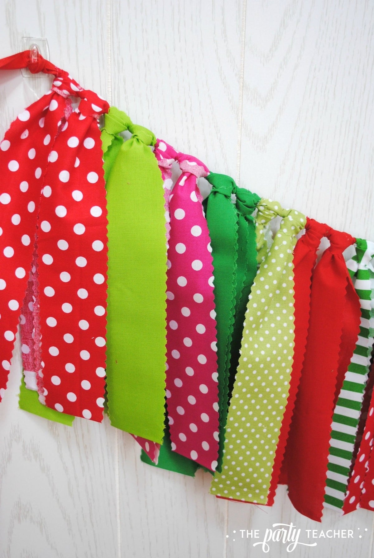 Strawberry Fabric Bunting - FREE Shipping - The Party Teacher