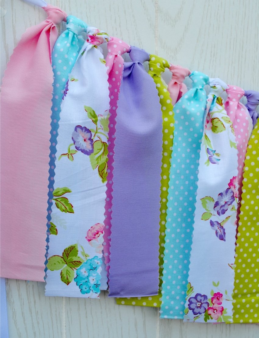 Tea Party Fabric Bunting - FREE Shipping - The Party Teacher