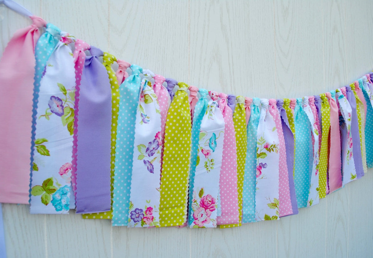 Tea Party Fabric Bunting - FREE Shipping - The Party Teacher