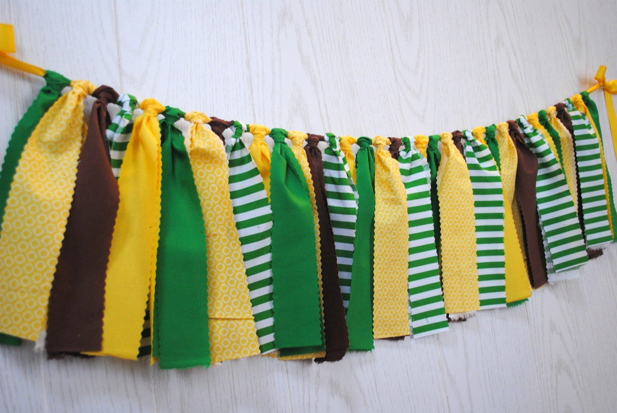 Tractor Fabric Bunting - FREE Shipping - The Party Teacher