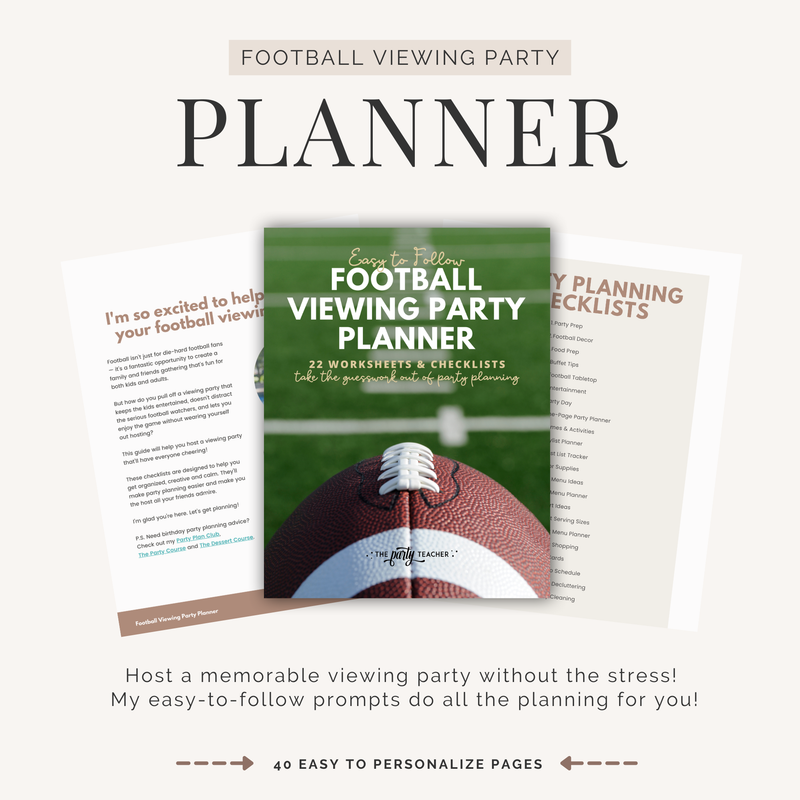 Football Viewing Party Planner INSTANT DOWNLOAD