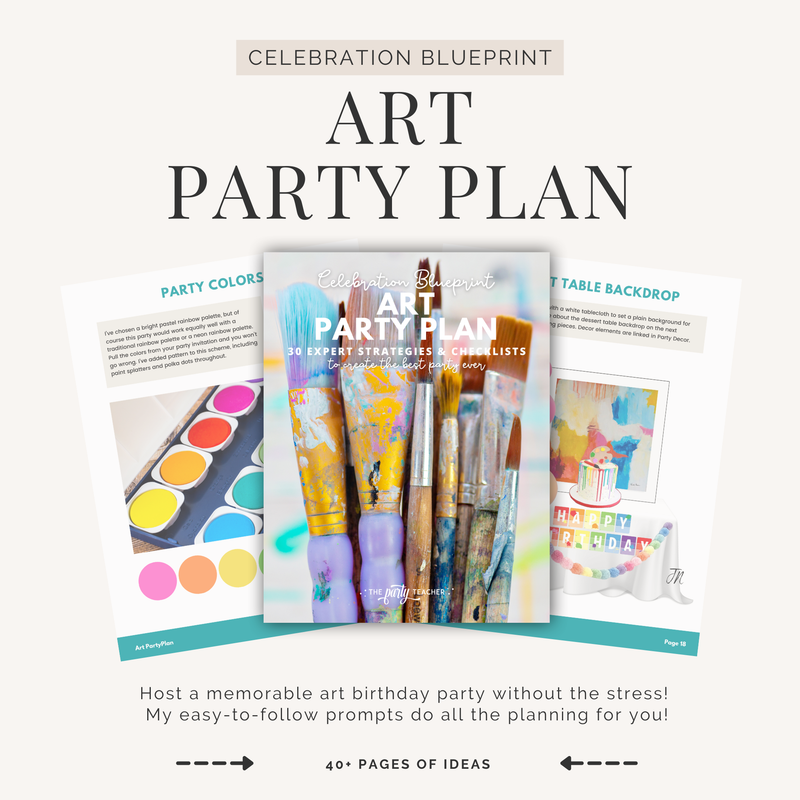 Art Birthday Party Plan INSTANT DOWNLOAD