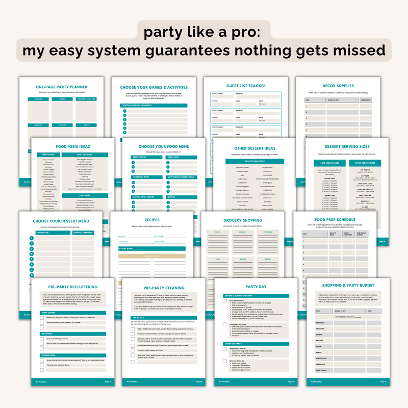 Art Birthday Party Plan INSTANT DOWNLOAD
