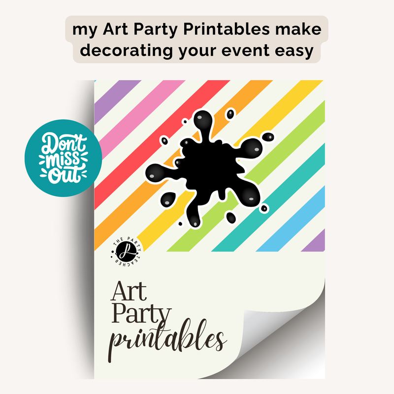 Art Birthday Party Plan INSTANT DOWNLOAD