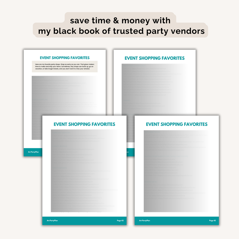 Art Birthday Party Plan INSTANT DOWNLOAD