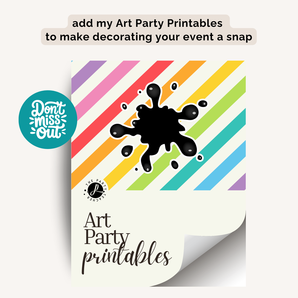 Art Birthday Party Plan INSTANT DOWNLOAD