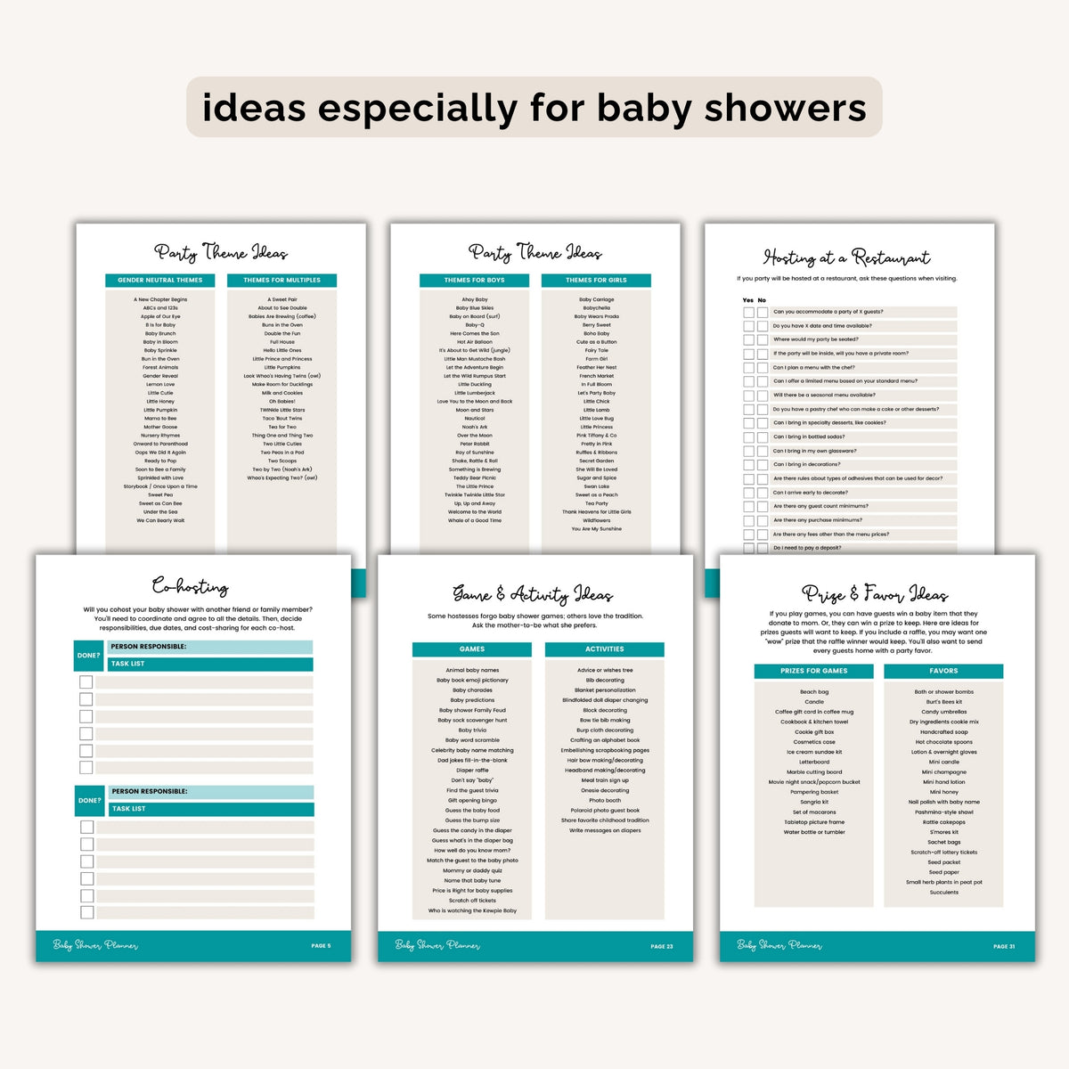 Baby Shower Planner INSTANT DOWNLOAD