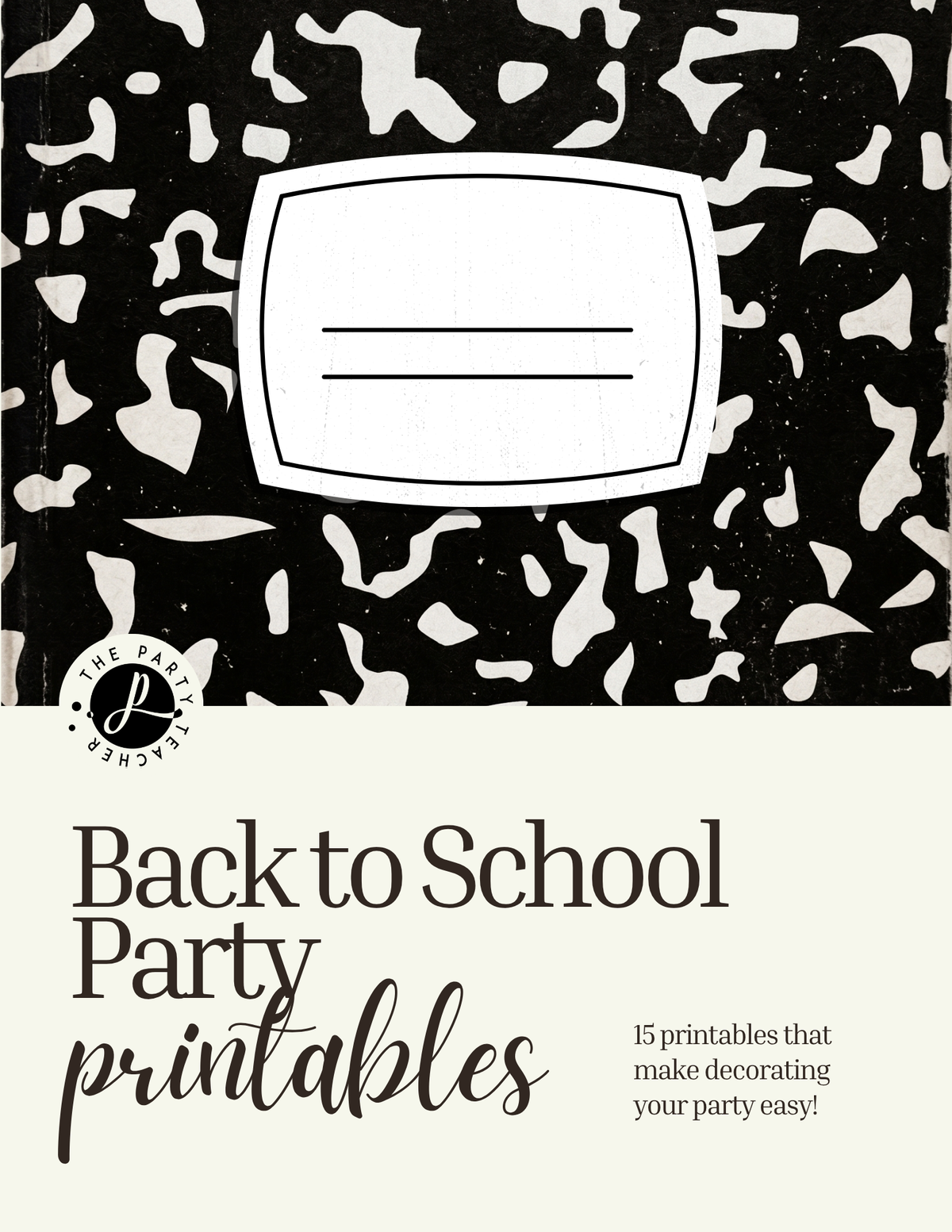 Back to School Party Printables INSTANT DOWNLOAD