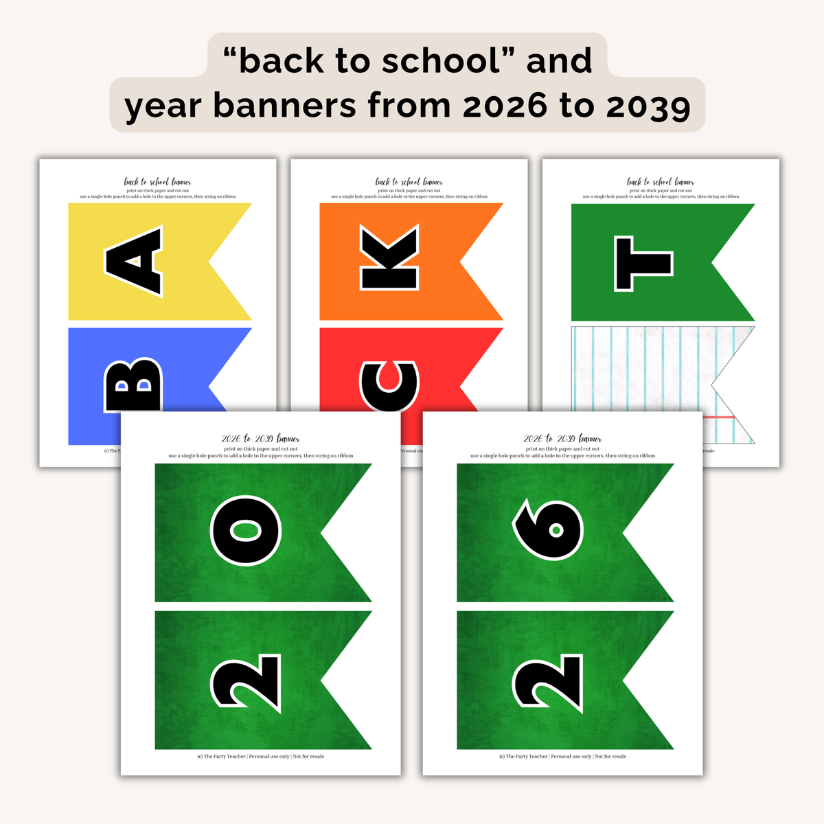 Back to School Party Printables INSTANT DOWNLOAD