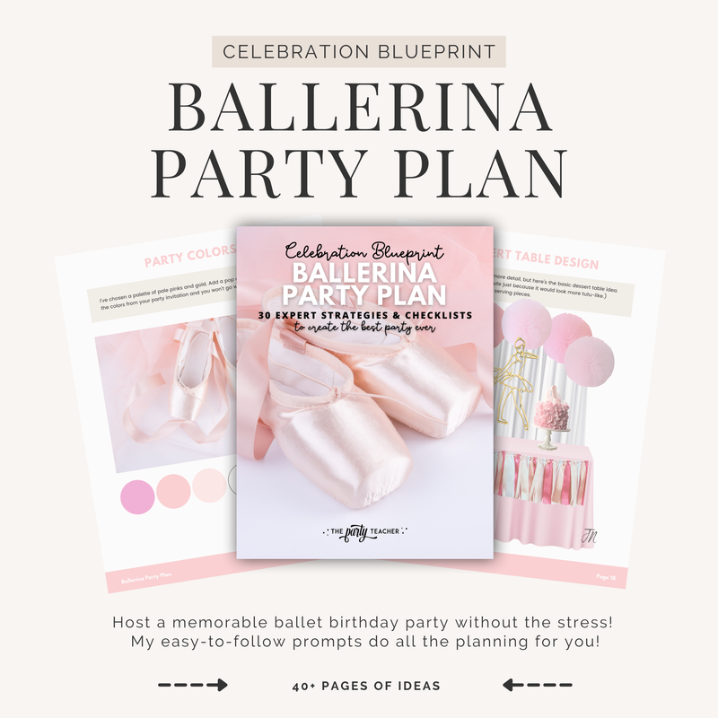 Ballerina Birthday Party Plan INSTANT DOWNLOAD