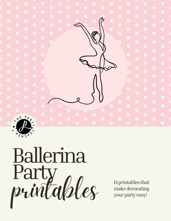 Ballerina Birthday Party Printables INSTANT DOWNLOAD