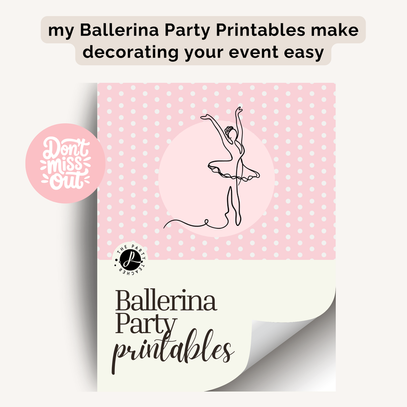 Ballerina Birthday Party Plan INSTANT DOWNLOAD