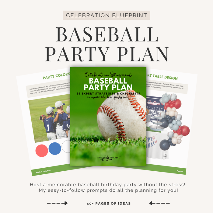 Baseball Birthday Party Plan INSTANT DOWNLOAD