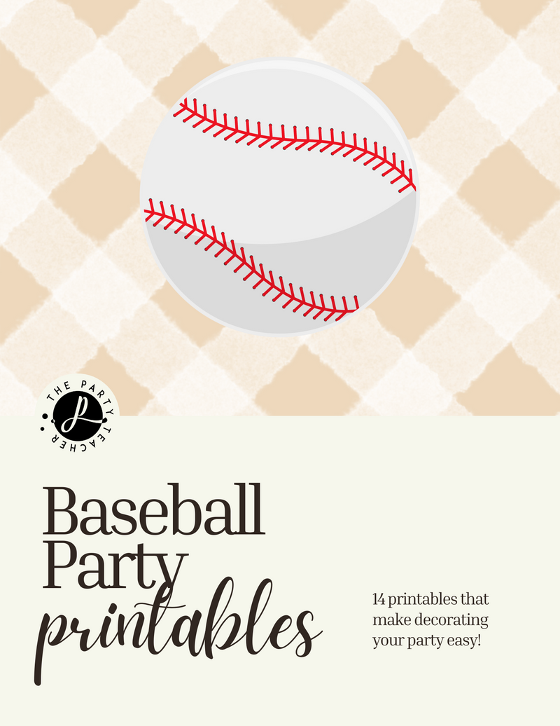 Baseball Birthday Party Printables INSTANT DOWNLOAD