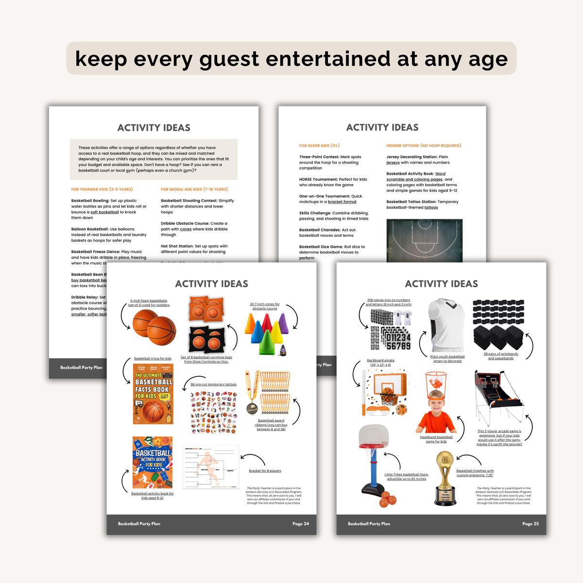Basketball Birthday Party Plan INSTANT DOWNLOAD