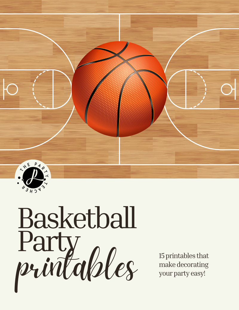 Basketball Birthday Party Printables INSTANT DOWNLOAD