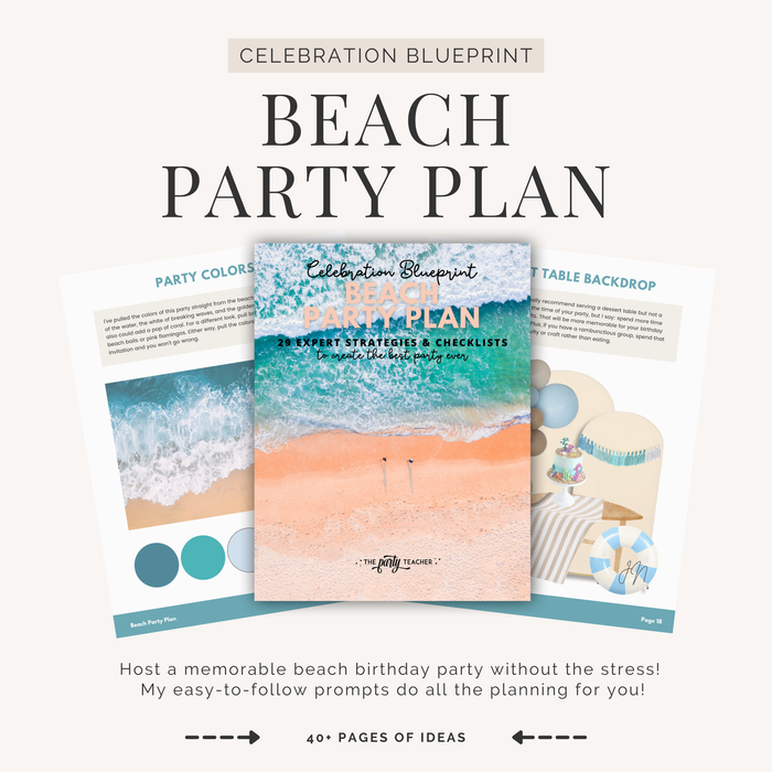 Beach Birthday Party Plan INSTANT DOWNLOAD