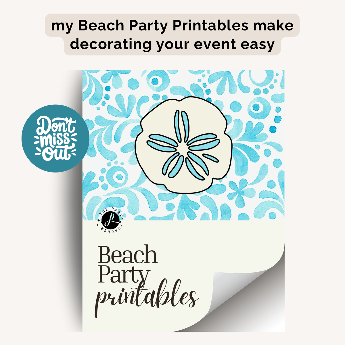 Beach Birthday Party Plan INSTANT DOWNLOAD