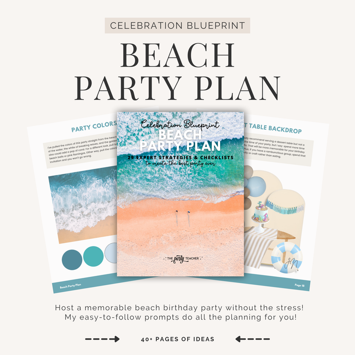 Beach Birthday Party Plan INSTANT DOWNLOAD