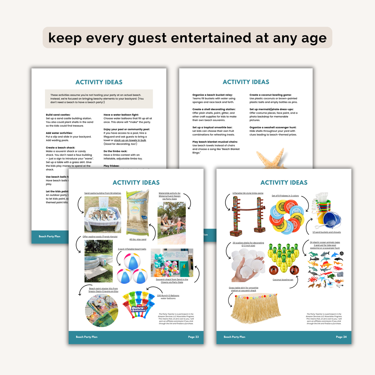 Beach Birthday Party Plan INSTANT DOWNLOAD