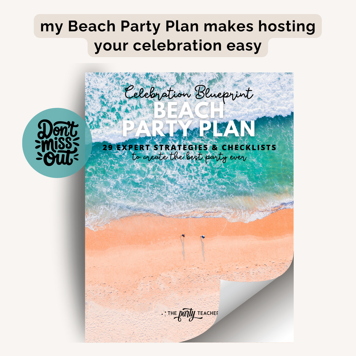 Beach Birthday Party Printables INSTANT DOWNLOAD