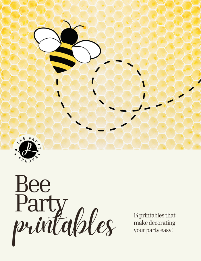 Bee Birthday Party Printables INSTANT DOWNLOAD