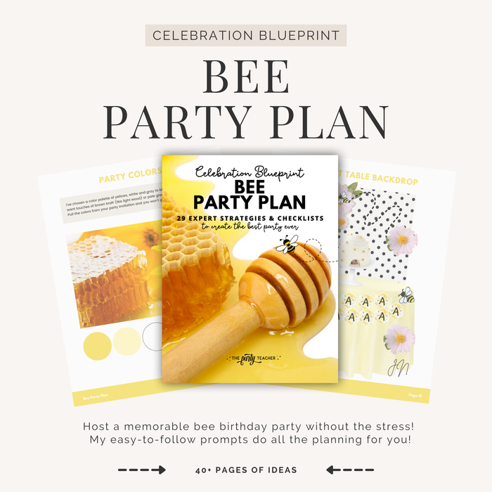 Bee Birthday Party Plan INSTANT DOWNLOAD