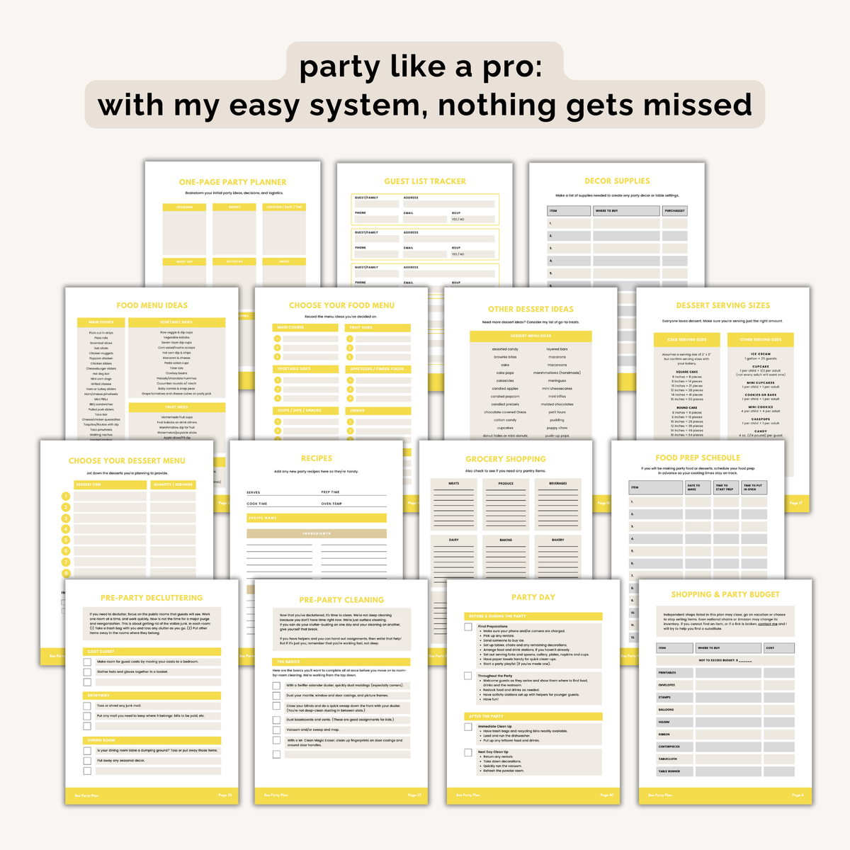 Bee Birthday Party Plan INSTANT DOWNLOAD