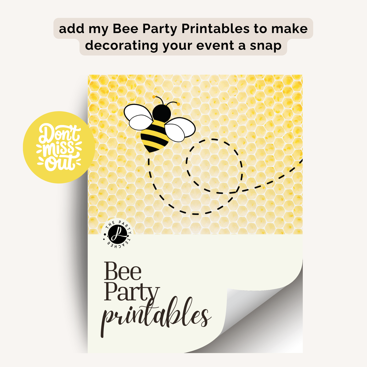 Bee Birthday Party Plan INSTANT DOWNLOAD