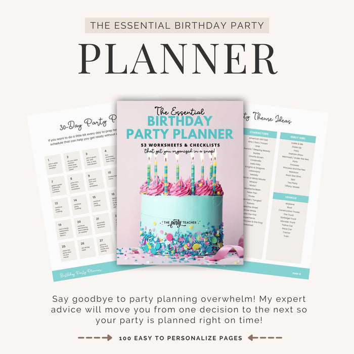 Birthday Party Planner INSTANT DOWNLOAD