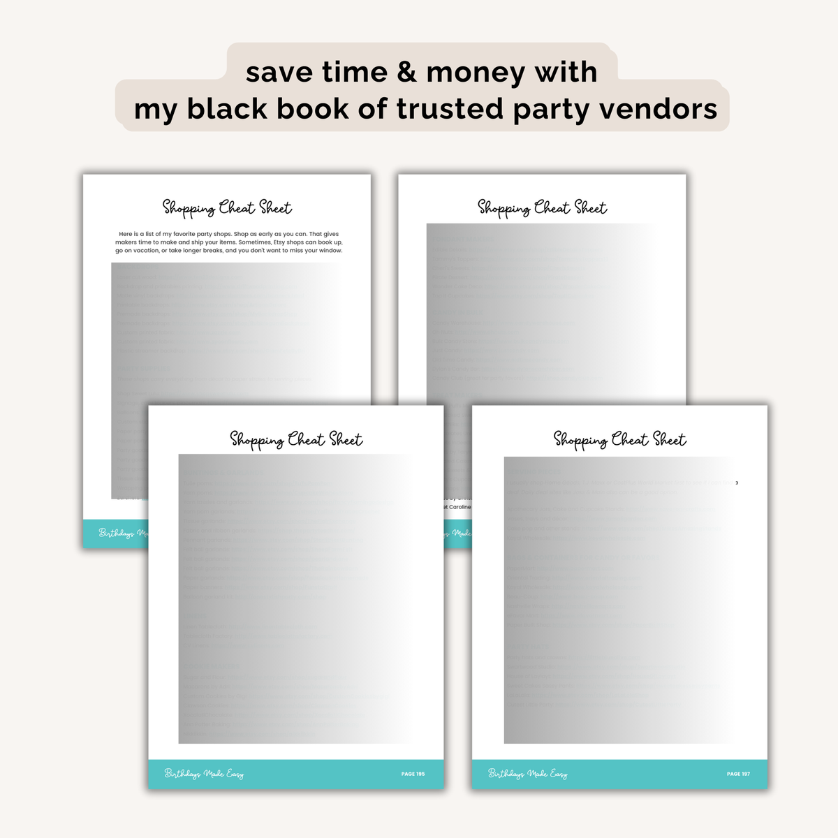 Birthdays Made Easy INSTANT DOWNLOAD