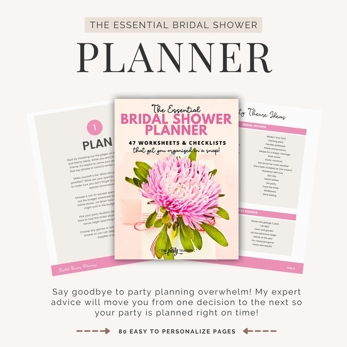 Bridal Shower Planner INSTANT DOWNLOAD