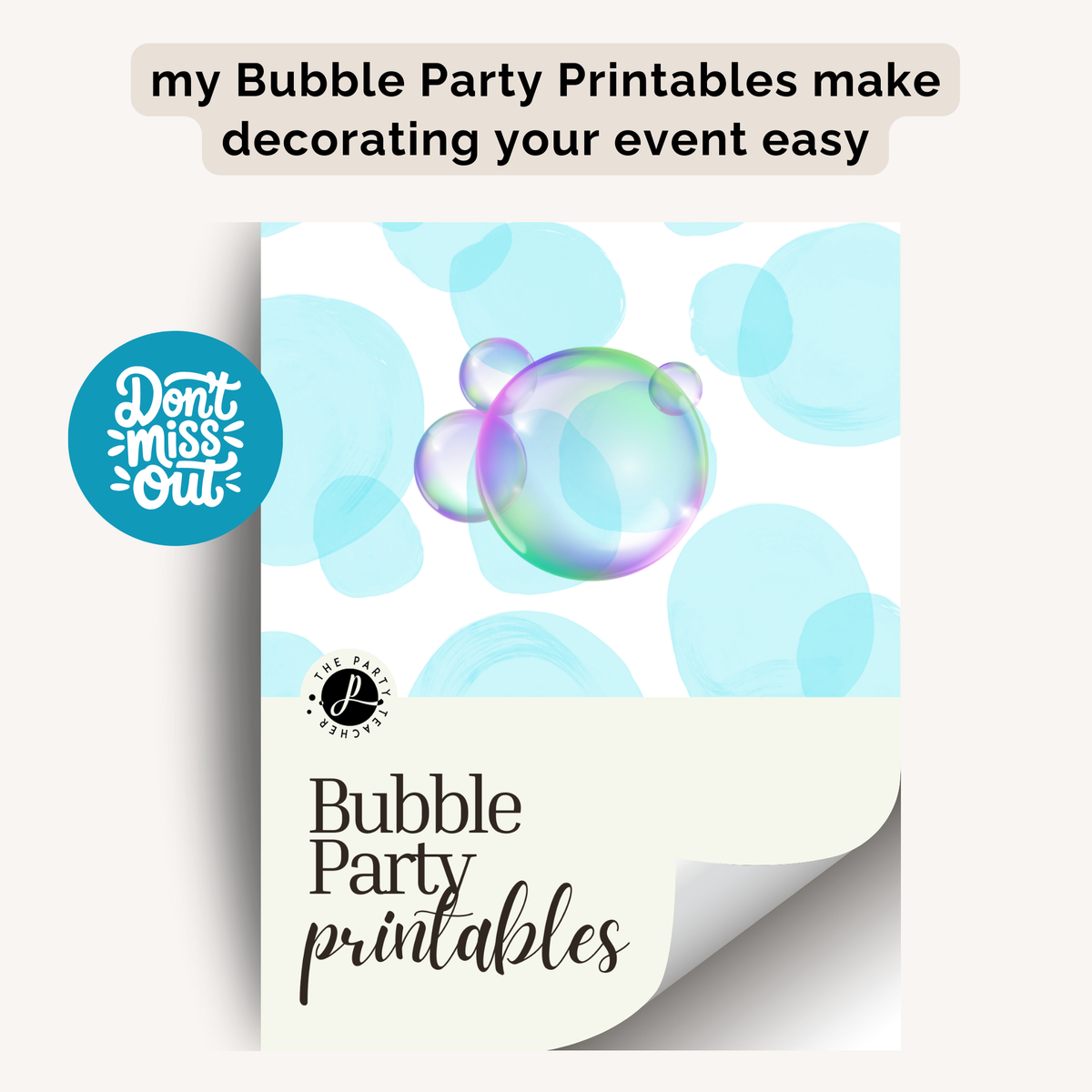 Bubble Birthday Party Plan INSTANT DOWNLOAD