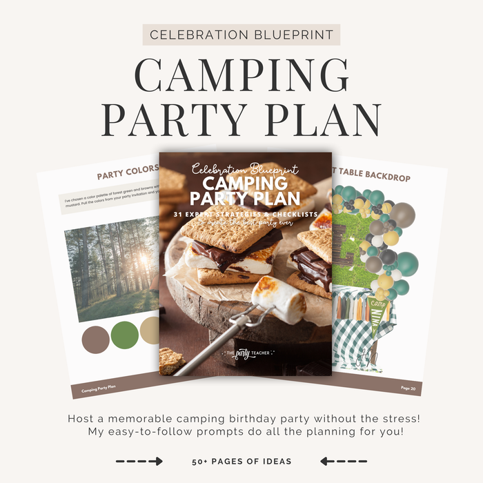 Camping Birthday Party Plan INSTANT DOWNLOAD