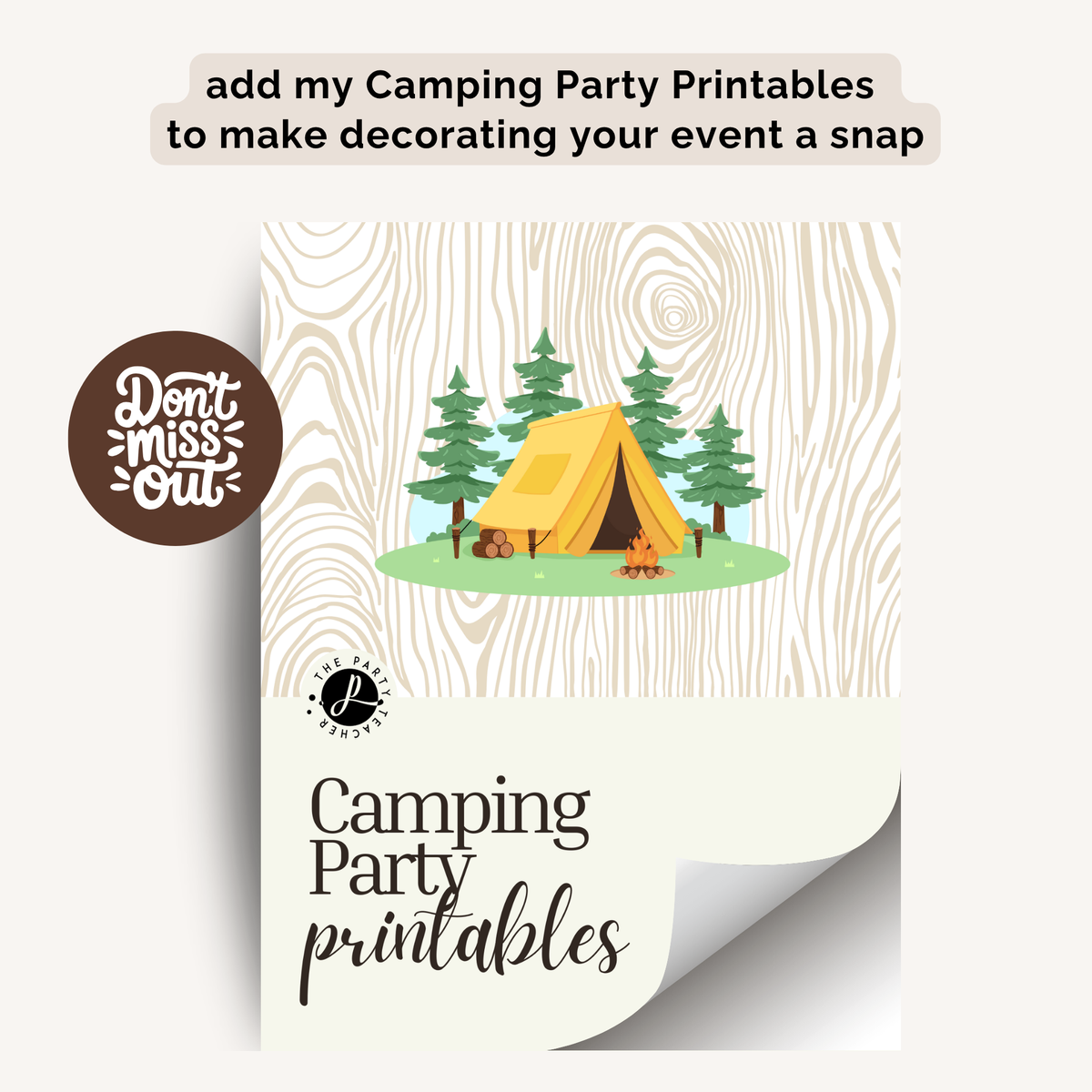 Camping Birthday Party Plan INSTANT DOWNLOAD