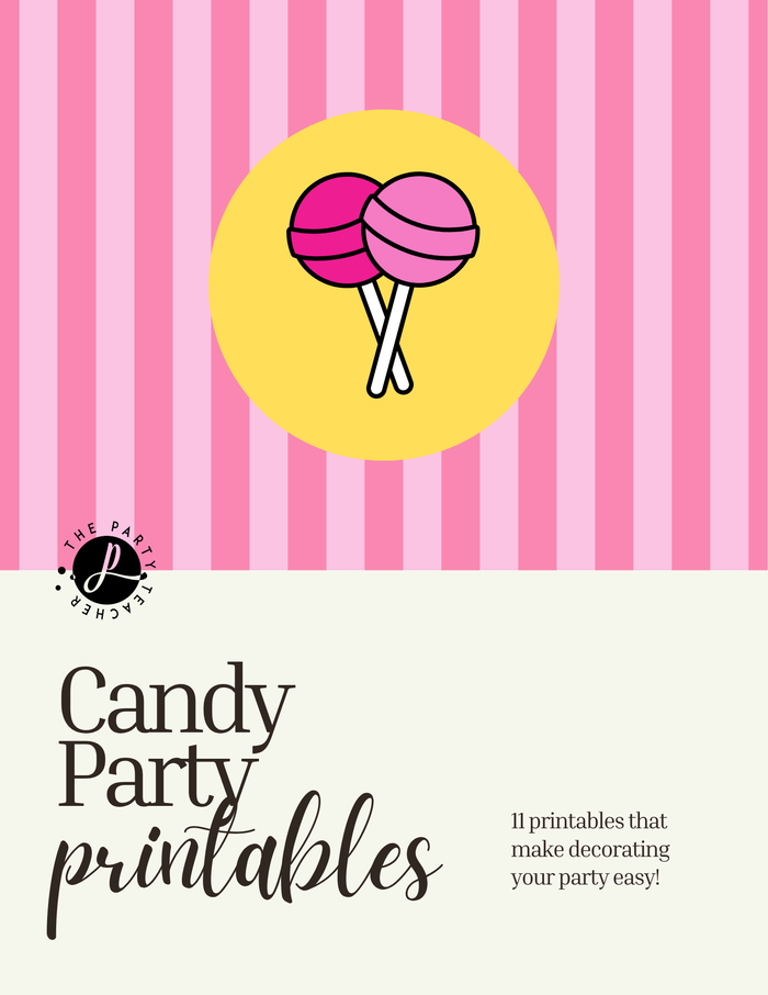 Candy Birthday Party Printables INSTANT DOWNLOAD