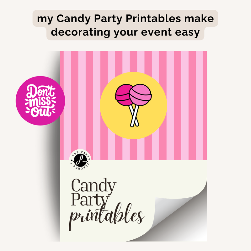 Candy Birthday Party Plan INSTANT DOWNLOAD