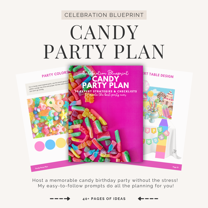 Candy Birthday Party Plan INSTANT DOWNLOAD