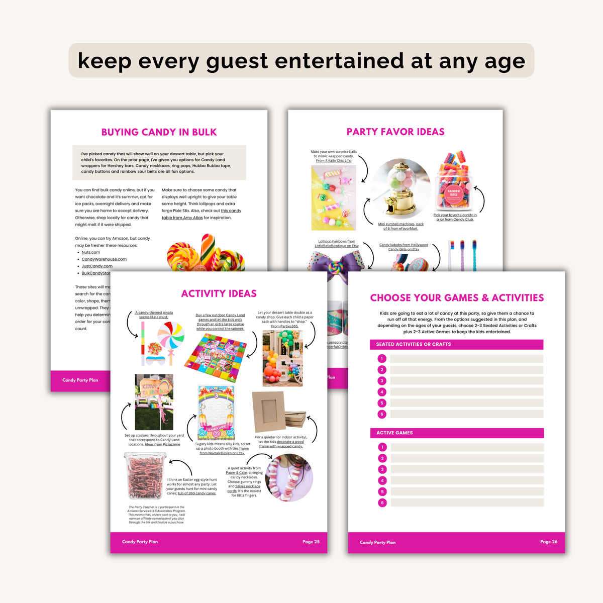 Candy Birthday Party Plan INSTANT DOWNLOAD