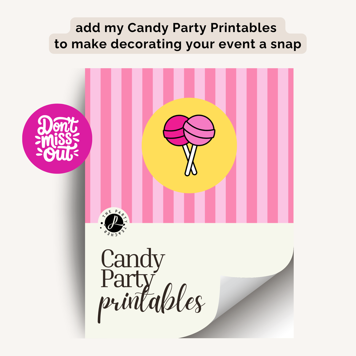 Candy Birthday Party Plan INSTANT DOWNLOAD
