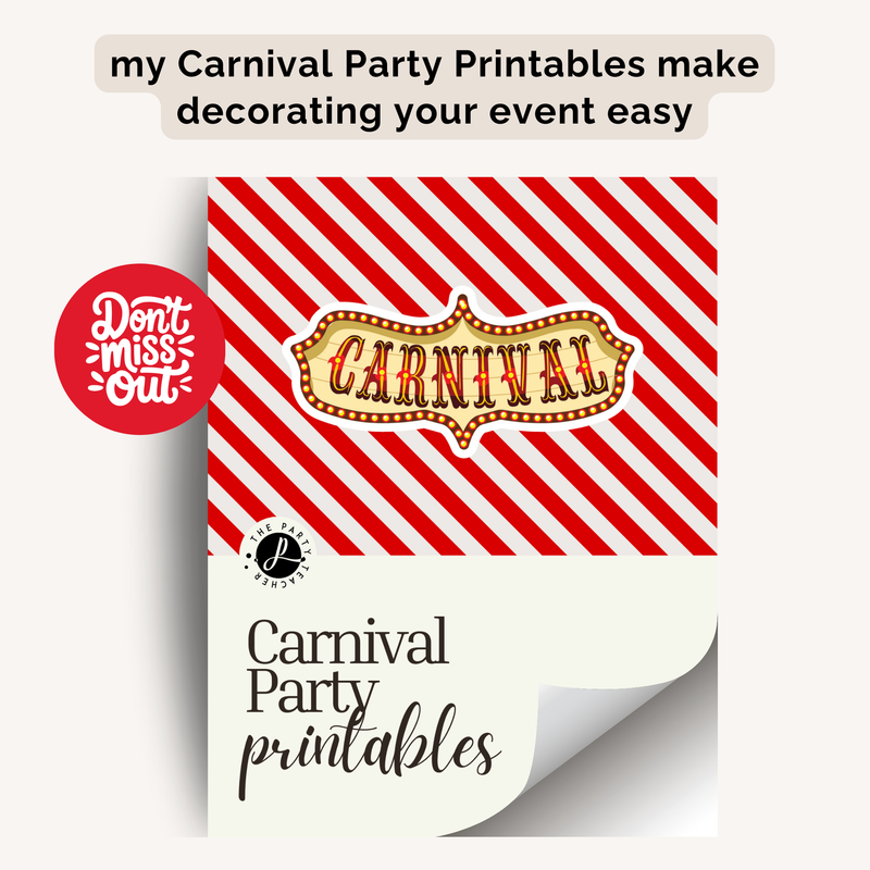 Carnival Birthday Party Plan INSTANT DOWNLOAD