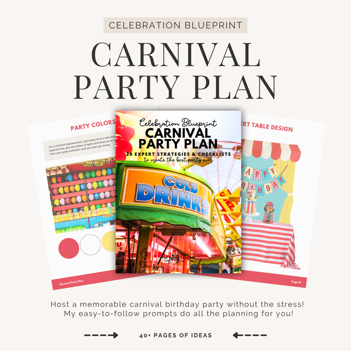 Carnival Birthday Party Plan INSTANT DOWNLOAD