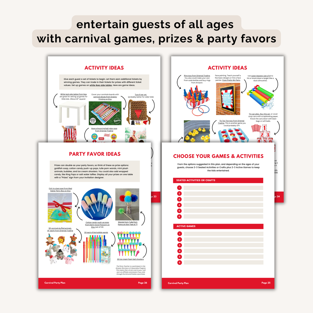 Carnival Birthday Party Plan INSTANT DOWNLOAD