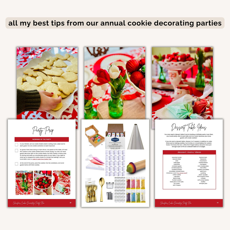 Christmas Cookie Decorating Party Planner INSTANT DOWNLOAD