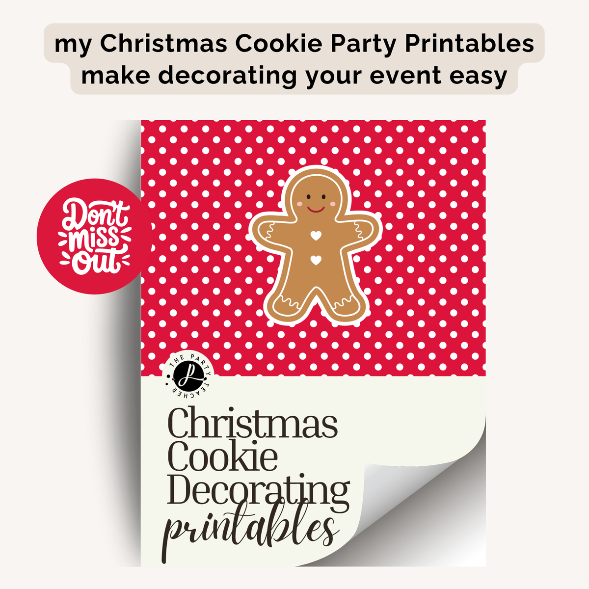 Christmas Cookie Decorating Party Plan INSTANT DOWNLOAD