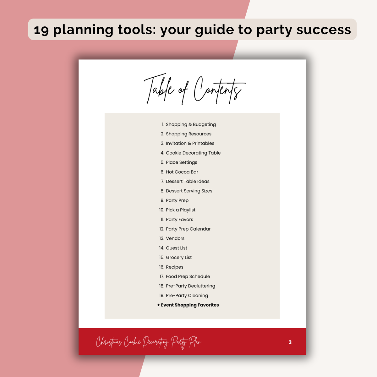 Christmas Cookie Decorating Party Plan INSTANT DOWNLOAD