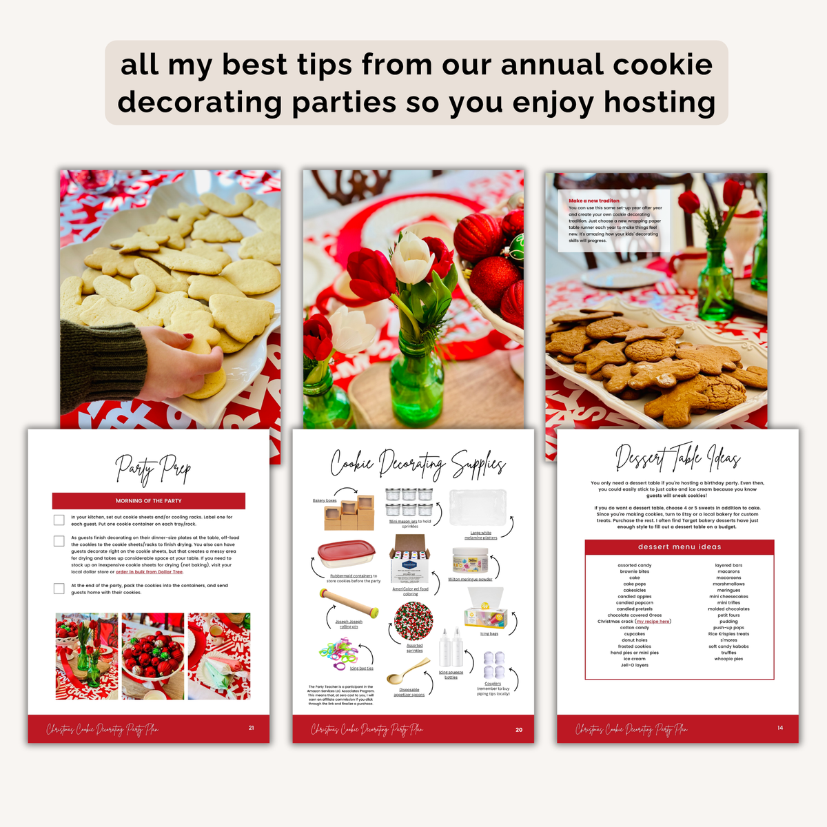 Christmas Cookie Decorating Party Plan INSTANT DOWNLOAD